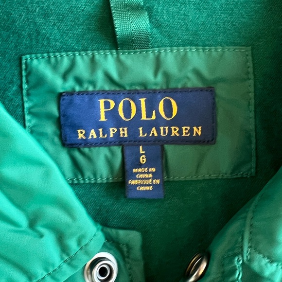 Ralph Lauren Polo Boosters Logo Coach Jacket Green Size Large Mens - Picture 10 of 12